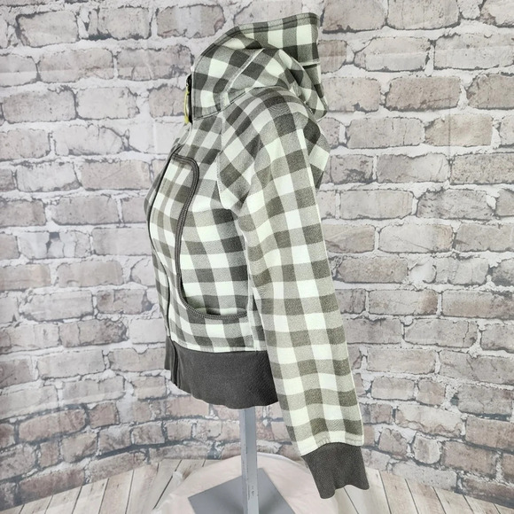 Lululemon Athletica  Original Scuba Hoodie Two-Tone Green Checker Plaid No Size - Picture 5 of 11
